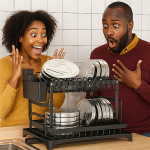 Two Tier Dish Drying Rack for Your Kitchen!