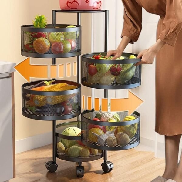 Kitchen Rolling Shelf - Storage Space, Ease of Movement, and Design in Every Corner! - Image 2