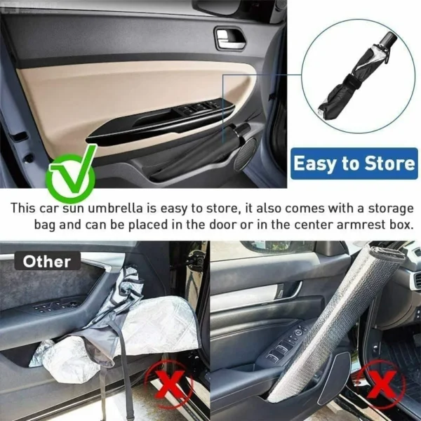 Foldable Car Windscreen Sun Umbrella - Image 5