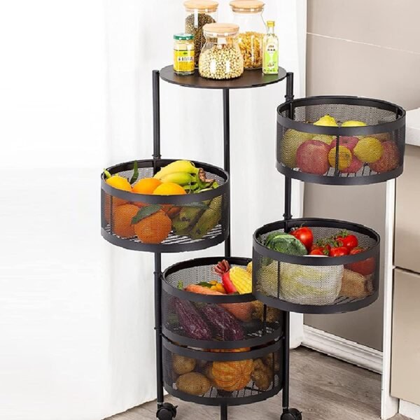 Kitchen Rolling Shelf - Storage Space, Ease of Movement, and Design in Every Corner!