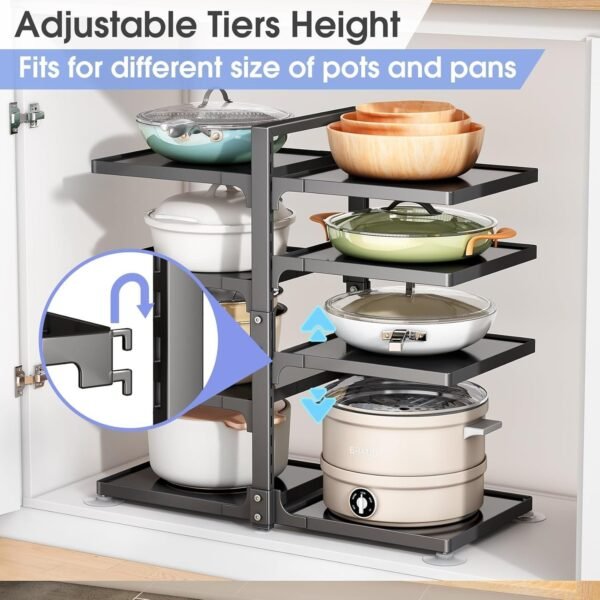 Organization & Storage, Rustproof Pot Lid Organizer (8 Tier, Square) - Image 3