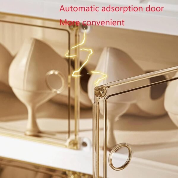 Tiered Foldable Shoe Rack Storage Box for Wardrobe - Image 4