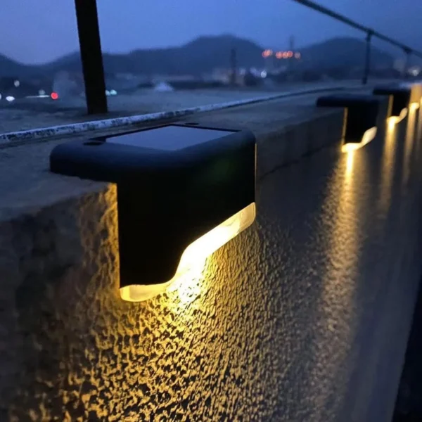 LED Solar Lamp Path Staircase Outdoor Waterproof Wall Light - Image 3