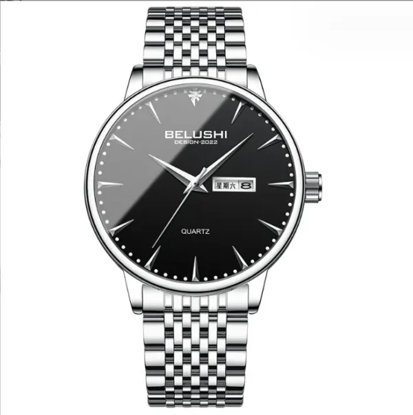 BELUSHI Men's Business Watch: Stainless Steel, Quartz, Waterproof, Perfect Gift - Image 2