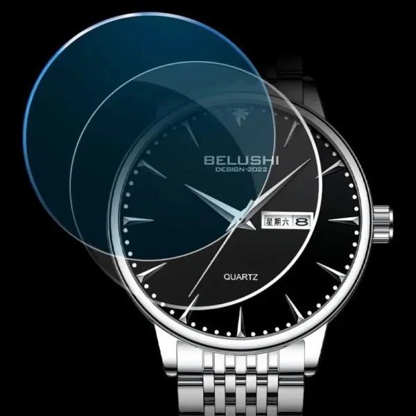 BELUSHI Men's Business Watch: Stainless Steel, Quartz, Waterproof, Perfect Gift - Image 3