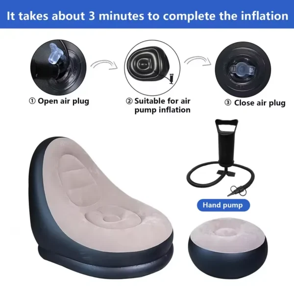 Inflatable Sofa with Footrest - Image 3