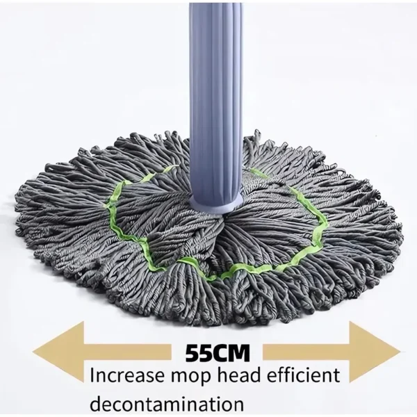 2 in 1 dehydrator mop, self Wringing mop,Twist mop, 360 Degree Spin Round mop - Image 5