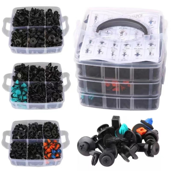 Mixed shape plastic screws for car repair