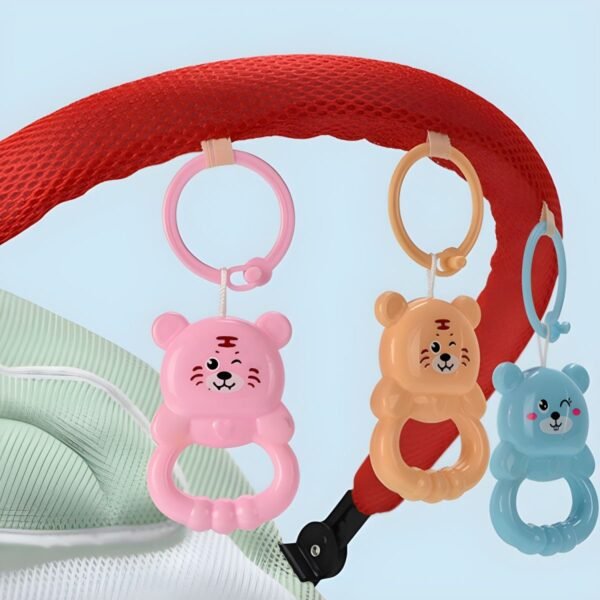 "Foldable Baby Rocker with Mesh Seat and Activity Toys - Image 8